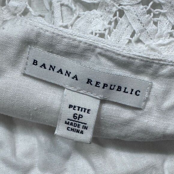 Banana Republic linen blend skirt size 6 petite - Picture 7 of 8